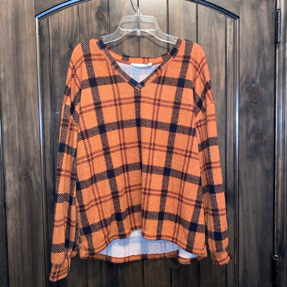 plaid sweater